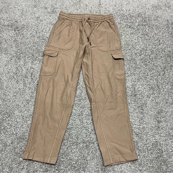 Athleta Pants - Athleta Jogger Farallon Cargo Crop Pants Womens 2 Tan Elastic Waist Pockets